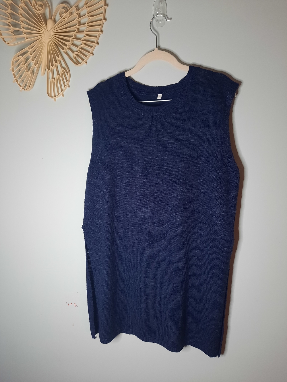 Sz Med, Matching Two Piece Set, Sleeveless‎ Knit Tunic Top and Shorts, Cottage
